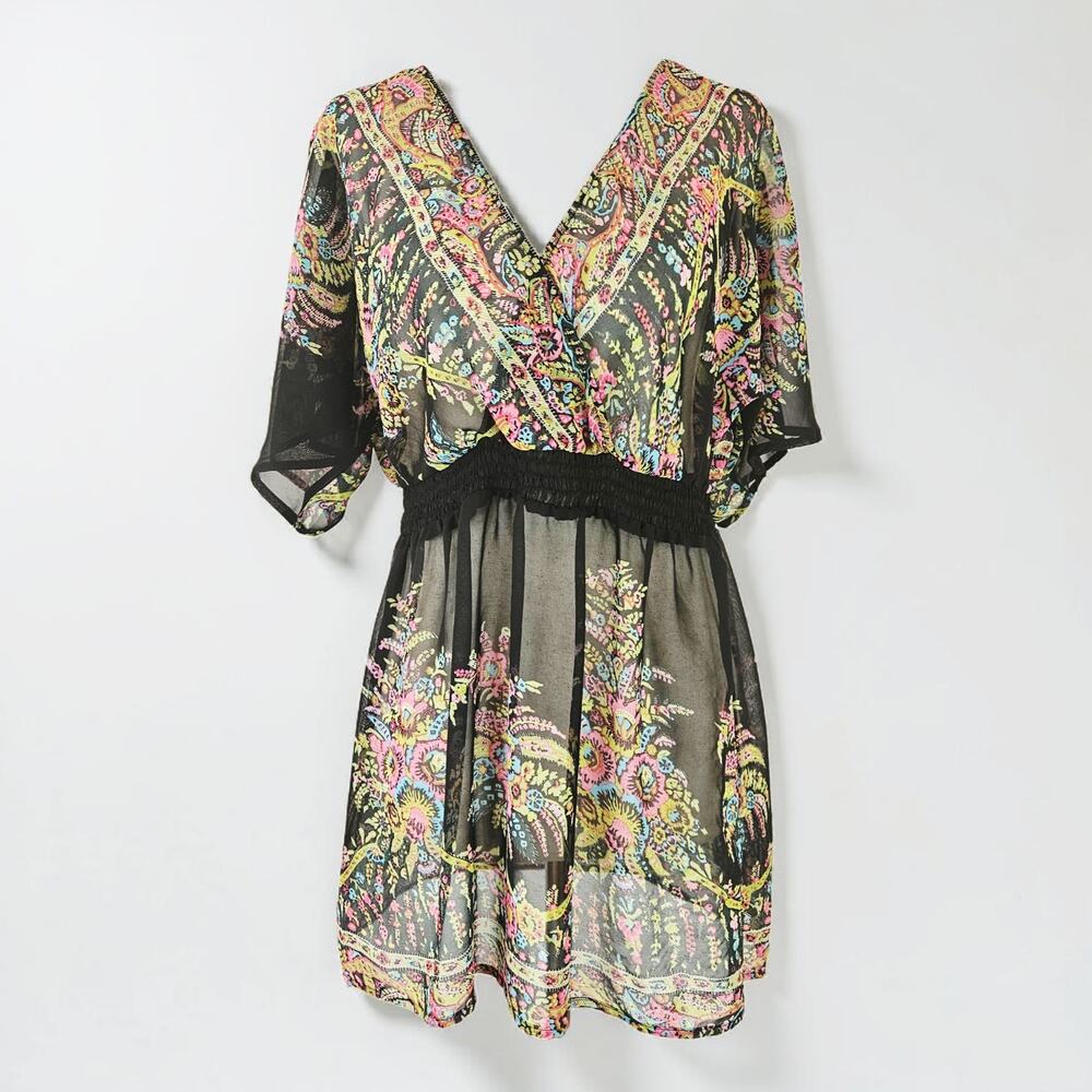 Y2k Charlotte Russe Sheer Boho Top Fairycore- Medium